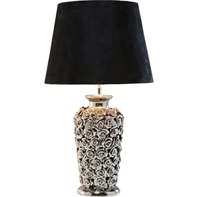 Imagen de Kare Design Lámpara de Mesa Rosa, Plata, mesa, Base Cerámica, 59x34x34cm (H/W/D)
