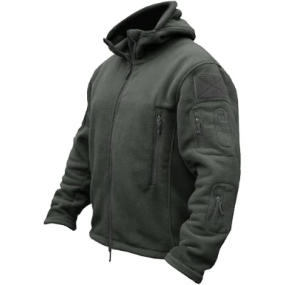 Imagen de TACVASEN Chaqueta Militar Caliente para Hombre a Prueba de Viento Fleece Jacket Gris