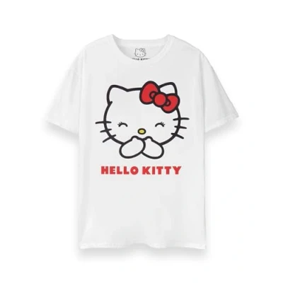 Imagen de Hello Kitty Camiseta para Mujer clásica con gráfico de Manga Corta y Gatito en Blanco Linda Ropa Gatos Ajuste Relajado Sanrio Dibujos Animados Juguete