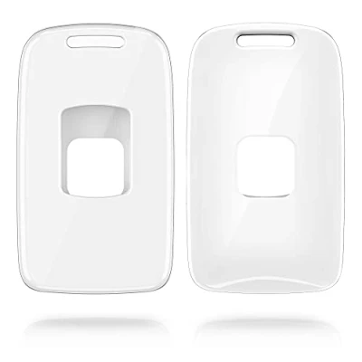 Imagen de kwmobile Funda para Mando Compatible con Renault Llave de Coche Smart Key 4 Botones (Solo Keyless Go) Carcasa Protectora Blanco Mate