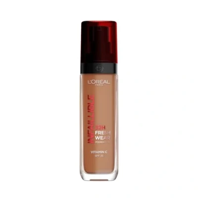 Imagen de L&#039;Oréal Paris, Base de maquillaje Líquida Infaillible 32h Fresh Wear, Para todo tipo piel, Larga duración, Tono: Doré Foncé (365), 30 ml