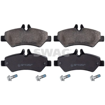 Imagen de SWAG 30 91 6735 juego de pastillas freno Eje trasero preparado para indicador desgaste con tornillos MERCEDES BENZ: Sprinter 3.5 T Furgón