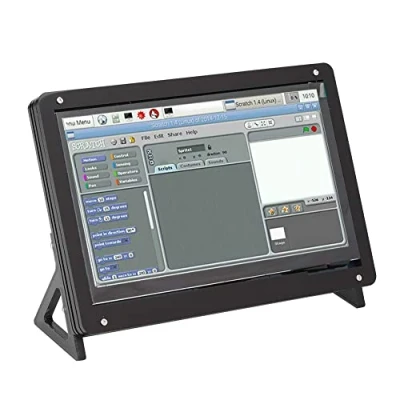 Imagen de ASHATA Pantalla táctil de 7 Pulgadas y Carcasa, 1024 * 600 HDMI la Carcasa Kit Caja, capacitiva IPS para (plástico)