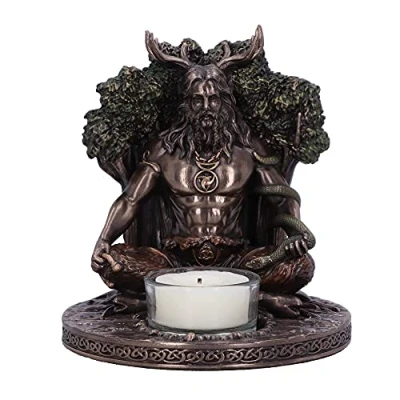 Imagen de Nemesis Now Cernunnos Portavelas (13,5 cm), Color Bronce