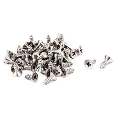 Imagen de sourcing map Tornillo autorroscante avellanado de cabeza cruzada M3,5 x 9,5 mm 50 piezas