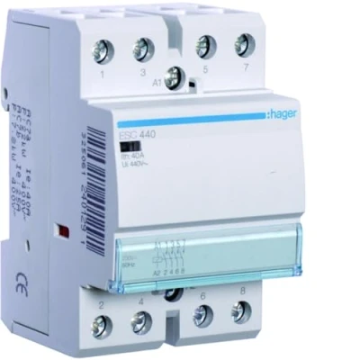 Imagen de Hager (AUT.+REST) ESC440 Contactor, 40A, 4NA, 230V