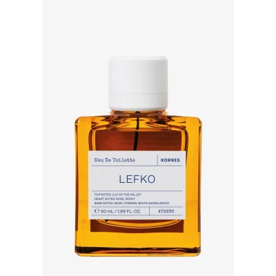 Imagen de KORRES LEFKO Eau de Toilette para hombre y mujer, fragancia unisex, floral, pudrid, libre ftalatos, parabenos, nitromusks PCM, vegana, 50 ml