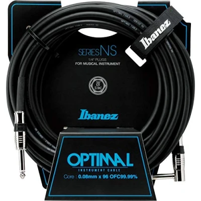 Imagen de Ibanez ns20l 20 ft clavijas en ángulo recto y derecho óptima Cable para instrumento