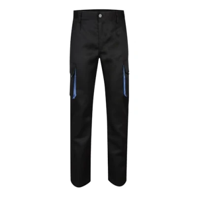 Imagen de VELILLA 103004; Pantalón Bicolor Multibolsillos; Color Negro y Celeste; Talla 40