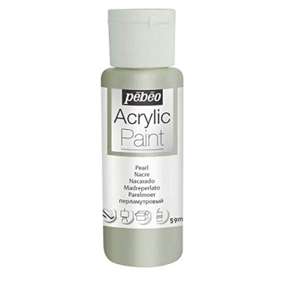 Imagen de PEBEO Acrílico de 59 ml, Color, Perla Blanca, 1 Count (Pack of 1)