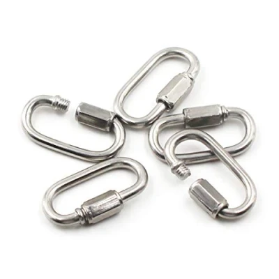 Imagen de SeeRaphee Mosquetón Gancho Llavero Acero Inoxidable 307 para Acampar, Pesca, IR de excursión M8 5/16&quot; 5PCS