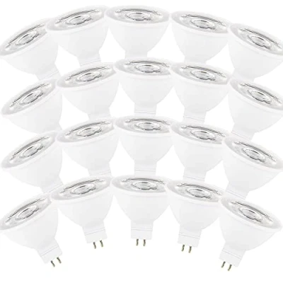 Imagen de Desconocido GU5.3 MR16 Bombilla LED 6W ZRJIA AC 220 240V blanco frio 6000K Lámpara halógena 60W equivalente, lámparas base 6W, sin parpadeo, 600LM no regulable 120 20 piezas