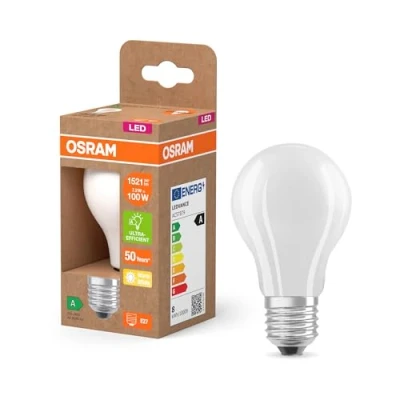 Imagen de OSRAM LED Superstar Classic Lámpara A 100 en forma de bombilla clásica vidrio esmerilado, 7,2 W, 1521 lm, casquillo E27, luz blanca cálida con 2700 K, EEK A, 60 mm diámetro.