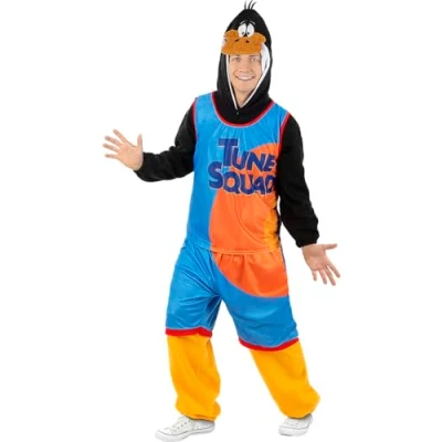 Imagen de Funidelia Disfraz de Pato Lucas Space Jam Looney Tunes para hombre Dibujos Animados, Daffy Duck Disfraces adultos, accesorios Fiestas, Carnaval y Halloween Talla S M Negro