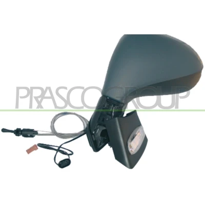 Imagen de Espejo retrovisor Prasco PG3207124 izquierda imprimado manual calefactable, Ajuste por cable, convexo PEUGEOT: 207 Hatchback, SW, CC