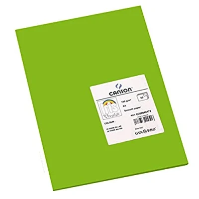Imagen de Canson Cartulina guarro din a4 verde billar 185 gr paquete 50 hojas