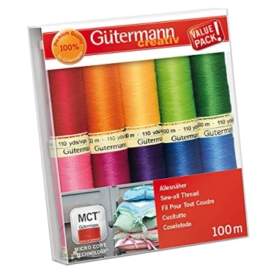 Imagen de Gutermann Juego de hilos (2 x 10 11,5 cm), multicolor