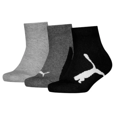 Imagen de PUMA Bwt Recycled Cotton Quarter Calcetín, Blanco, Gris y Negro, 39 42 (Pack de 3) Unisex niños
