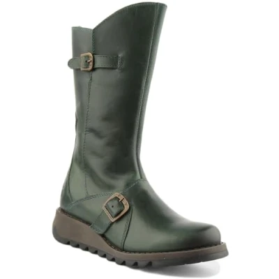 Imagen de Fly London Mes 2, Botas con hebilla, Mujer, Verde Petrol 017, 40 EU