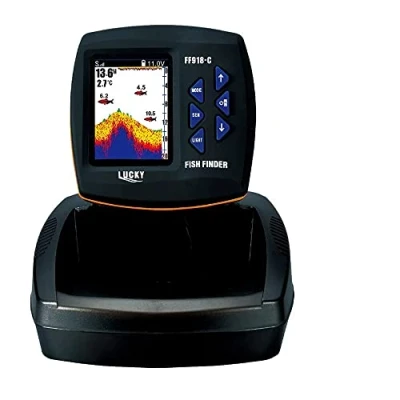 Imagen de Bote de cebo inalámbrico color buscador peces Alcance 500 metros, con pantalla LCD a color. Fantástica característica/buscador peces, identificación zoom + más