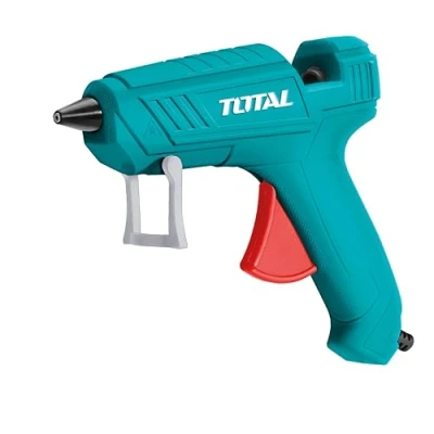 Imagen de TOTAL Pistola de Pegamento Cable con Potencia 100 W Calentamiento Rápido Diámetro 11,2 mm Ideal para Carpintería y Artesanía Incluye 2 Barras