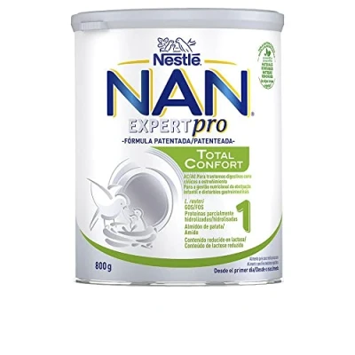 Imagen de Nestlé NAN TOTAL CONFORT 1 Leche especial para bebés con trastornos digestivos leves tales como cólicos o estreñimientos bote de 800g