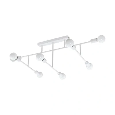 Imagen de EGLO 98033 iluminación de techo Blanco E27 40 W , Lámpara Blanco, Cepillado, Acero, I, 8 bombilla, s