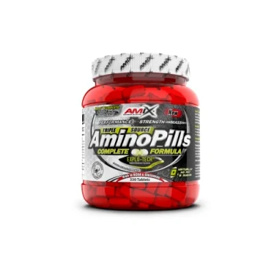 Imagen de AMIX Suplemento Alimenticio Amino Pills en 330 Cápsulas Favorece la Recuperación Muscular y Ayuda a Definir los Músculos Aporta Aminoácidos Esenciales Sabor Menta