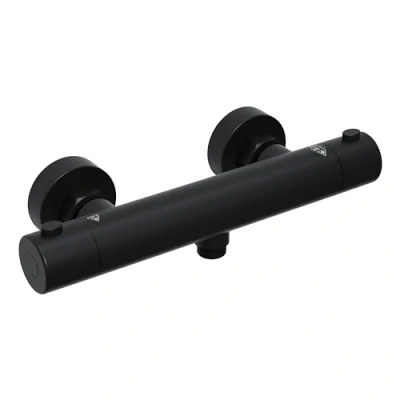 Imagen de Görbach Grifo Termostático Ducha, Mezclador Termostatico de Ducha con Control Temperatura, Grifería Bañera Pared 38 ℃ Negro