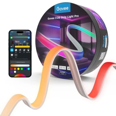 Imagen de Govee COB Tira de Luces LED Pro, Inteligente compatible con Alexa, Google Assistant y Matter, Luz RGBICW Blanca Cálida, que Cambia Color, 3m