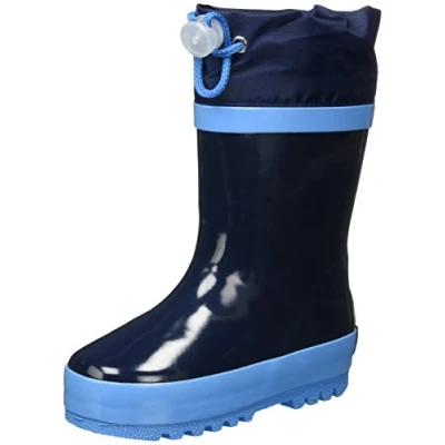 Imagen de Playshoes Botas de Goma Forradas, lluvia Unisex niños, Azul Oscuro, 24/25 EU