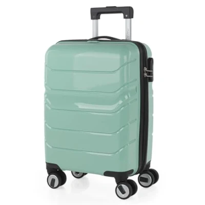 Imagen de ITACA Maleta de Cabina 55x40x20 Equipaje Práctico Maletas Viaje Cabina, Mano. Candado combinacion, Verde