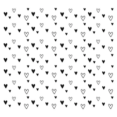Imagen de Rayher 50242000 Sello de silicona Clear Stamps, corazones para decoración y bodas, 102,5x97 mm