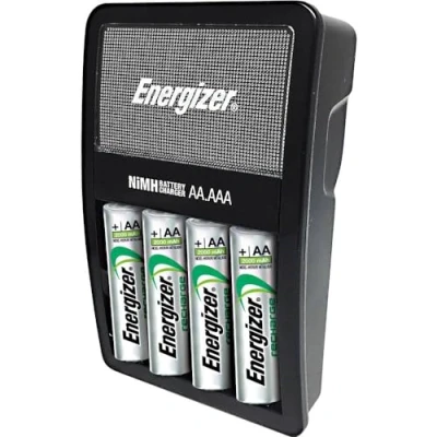 Imagen de Energizer E300321200 Cargador de Pilas MAXI Compatible AA y AAA, Incluye 4 Recargables 2000 mAh