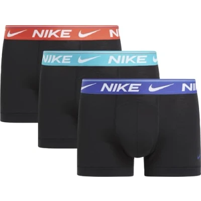 Imagen de Nike Trunk 3PK Ropa Interior, Blk DSTY CCTS/PCNTE RD/DP Night, M Hombre