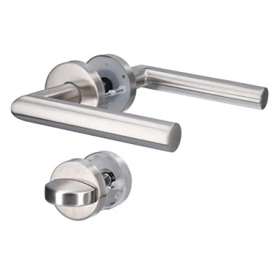 Imagen de Tirador de puerta Alpertec &#039;Moscow&#039; en acero inoxidable satinado para baño/WC AZ L17, 28020530AZ