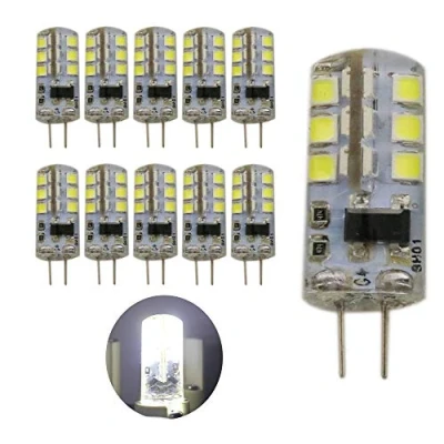 Imagen de 10 bombillas LED de 3 W CA 220 V G4 luz blanca fría 6000 K 20 30 equivalente no regulable