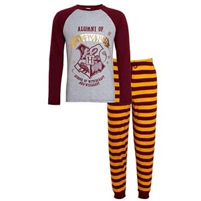 Imagen de Harry Potter Pijama para hombre, diseño de Alumni Hogwarts, camiseta Gryffindor + pantalones descanso, Gryffindor, S