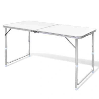 Imagen de vidaXL Mesita Plegable Picnic Portátil 120x60 cm Mesa Camping Jardín Aluminio