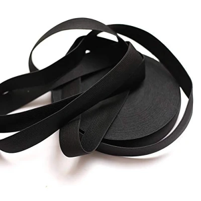 Imagen de DAHI Cinta de goma elástica 20 metros ancho, 2,5 cm para ropa (20 m / color negro)