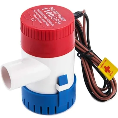Imagen de DCHOUSE bomba de achique eléctrica 1100 GPH, 12 V CC, sumergible, agua mar, solar para estanques, piscinas, barcos pesca y autocaravanas