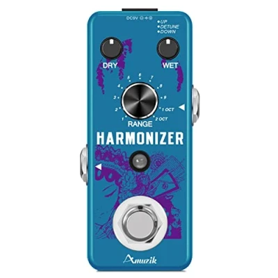 Imagen de Amuzik Pedal de efectos para armonizador guitarra, digital, efecto octavo, bajos eléctricos, tamaño mini