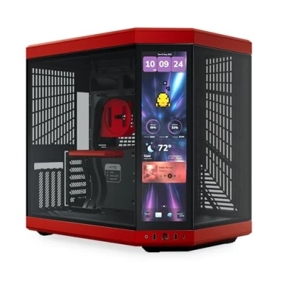 Imagen de Caja+Medio+Torre+E ATX+Hyte+Y70+Touch+Infinito+con+paneles+vitr%C3%A9s+%28Negro%2FRouge%29