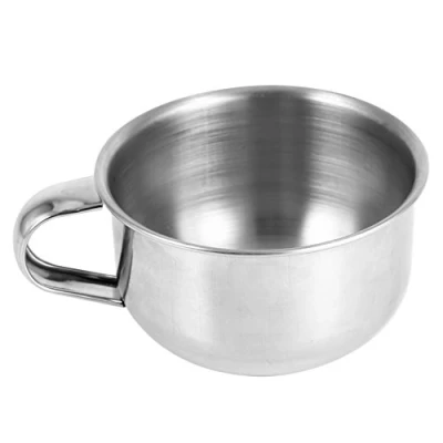 Imagen de Juego de tazones afeitar, nueva taza jabón afeitar metal acero inoxidable Tazón la máquina Shaver para hombre