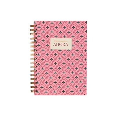 Imagen de UO Cuaderno Libreta A5, El momento perfecto. Tapa dura, 200 páginas, lineas punteadas, espiral (15x22cm), Rosa