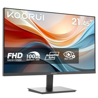 Imagen de KOORUI E2212F Monitor 22 Pulgadas, FHD 1920 x 1080 100Hz PC Monitor, Adaptive Sync VGA HDMI 1.4, Eye Care, 5 a 15 Inclinable, VESA 100 100mm