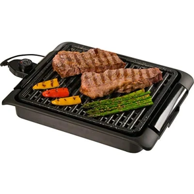 Imagen de Barbacoa electrica Starlyf Smokefree Grill, parrilla eléctrica libre de humo y olores,1250 W, Antiadherente, cocción uniforme, cocina carnes verduras a la