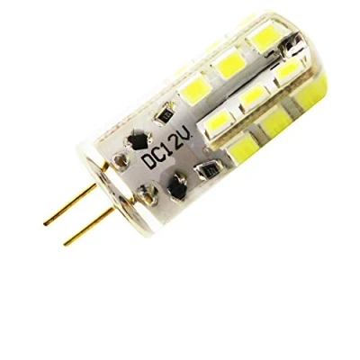 Imagen de Bombilla LED G4 de 3 W, 12 V CC, 24 x 2835 SMD 6000 K, luz blanca fría, equivalente a bombillas halógenas 30 1 unidad