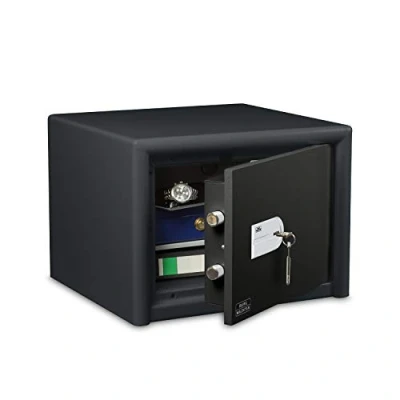 Imagen de BURG WÄCHTER Caja fuerte con llave, Combi Line, Nivel de seguridad S2, Protección antincendios LFS 30 P, Probada por VdS, 27 l, 55 kg, CL 420 K, Negro