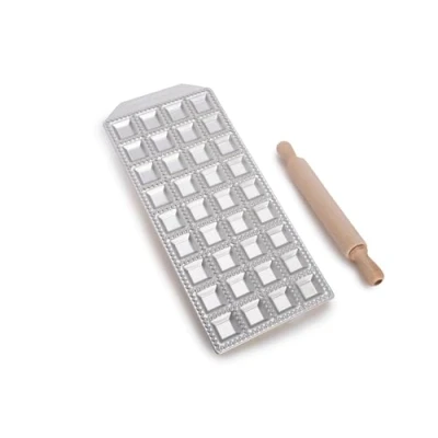Imagen de Imperia Raviolamp Línea Titania. Molde para raviolis. 100% Made in Italy. Accesorio máquina de pasta. Cortador pasta en aluminio fresca Con relleno. rodillo.